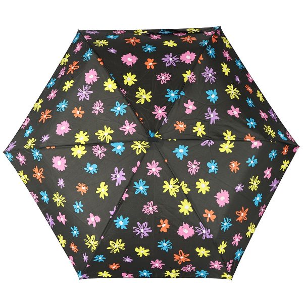 Colourful floral print umbrella for rain protection and style.