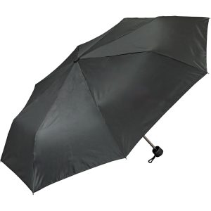Black compact umbrella for men and women, portable and windproof.